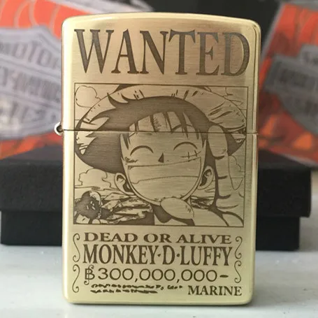 

Lighter pure copper etching one piece luffy Joe wanted