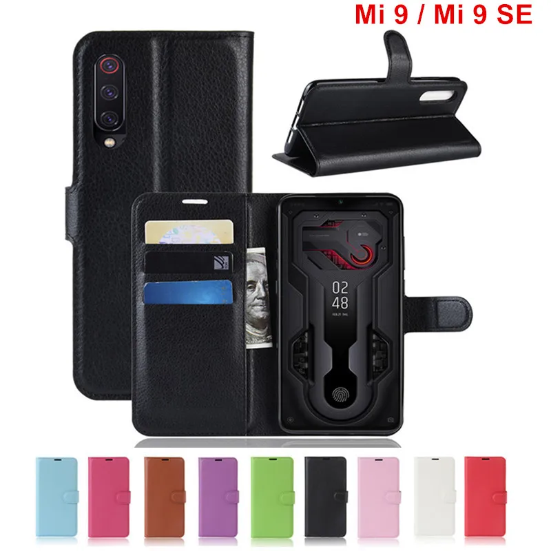 Xiaomi mi 9 чехол SE Чехол кошелек PU кожаный для флип с подставкой слот карт держатель |