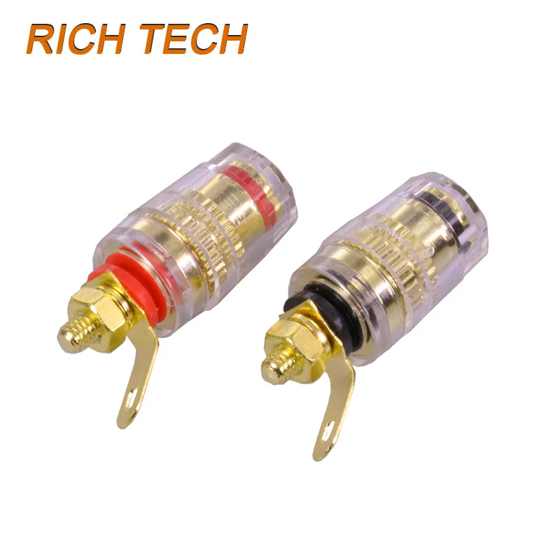 6pcs/lot 4mm Thread Medium Amplifier Speaker Spade Terminal Binding