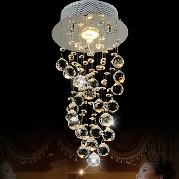 

Small Chandelier Light Lustres corrido GU10 bulb Lighting Fixtures Lamp Passageway luminaria Living Room Foyer Restaurant home