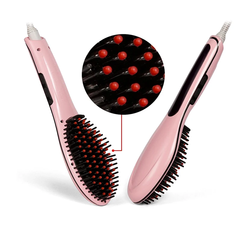 Professional Hair Straightener Brushes Beard Straightener Comb Fast Heat Salon Negative Ion Hair Styling Tool Hairdressing Comb