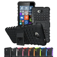 

For Nokia Lumia 535 Case Hybrid TPU Hard Shockproof 2 In 1 With Stand Function Cover Cases For Microsoft Lumia 535