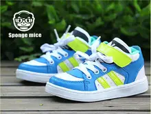 2017 Sponge mice spring and autumn new children’s shoes Korean outdoor stripes before the children with casual shoes