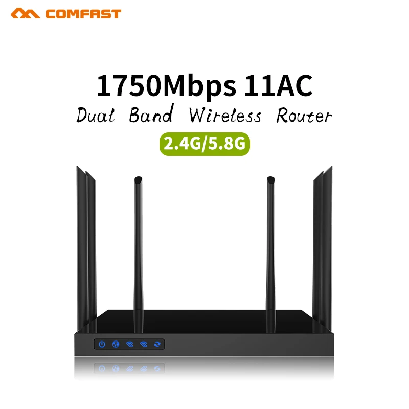 For Restaurants wifi cover solution 5Ghz 1750Mbps high power wireless wifi router 3pcs 600Mbps Dual band 5