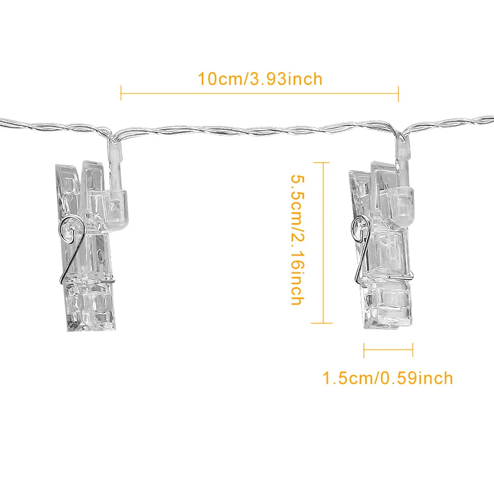 Светодио дный Новогодняя гирлянда прищепки огни строки Фея карты фото клип Рождество Спальня DIY прищепка формы Батарея Рождественские лампа для Спальня