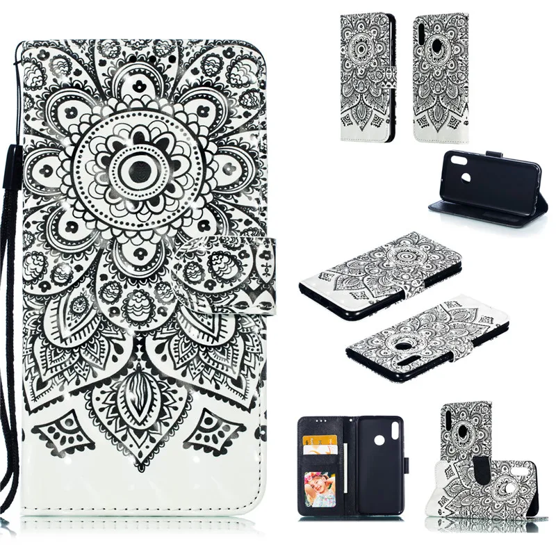 Кожаный чехол для ETUI huawei Honor 10 Lite Coque книжка кошелек сумка телефона