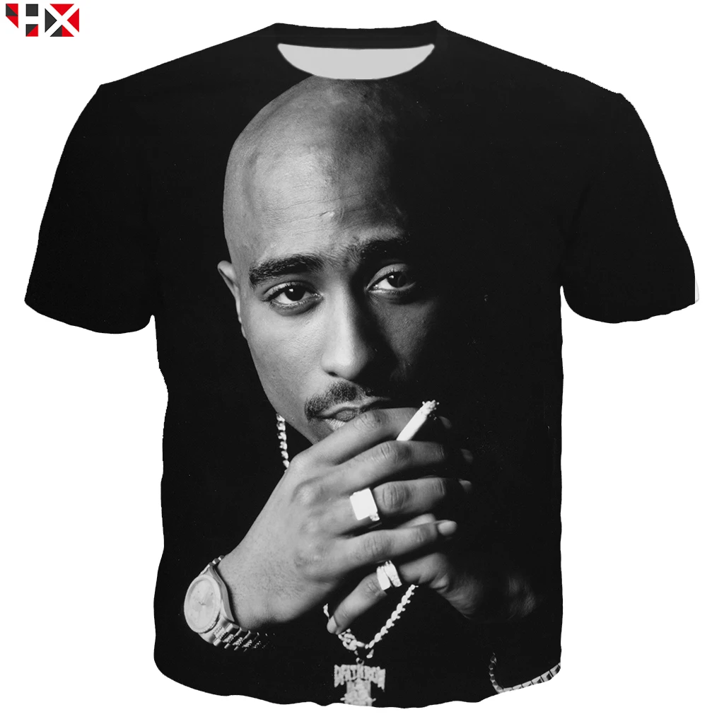 

Hip Hop Rapper 2pac Tupac Men Women T Shirt 3D Printed Star T Shirts Short Sleeve Harajuku Streetwear Pullover Tops X325