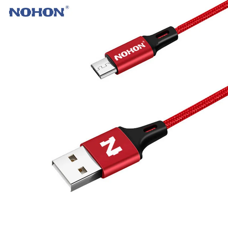 NOHON Mirco USB нейлоновый кабель для Samsung Xiaomi LG Быстрая зарядка кабели Android провод