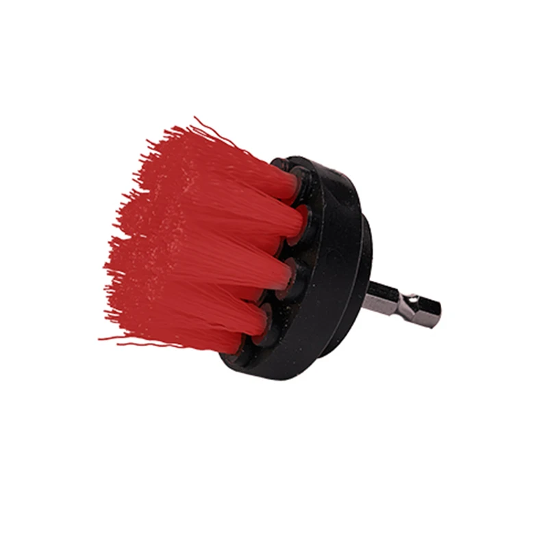2 inch Drill Power Scrub Clean Brush For Leather Plastic Wooden Furniture Car Interiors Cleaning Power Scrub Red