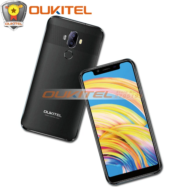 Oukitel U18 5.9"18:9 Notch top screen Smartphone MT6750T Octa Core 4GB 64GB 16MP Dual Cam 4000mAh touch Android 7.0 mobile phone