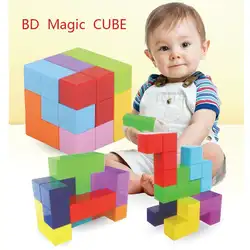 Игрушка Магнитный куб строительные блоки 3D Магнит Плитка 7 шт. набор головоломка Скорость Куб с 54 направляющие карты IntelligenceToys для детей