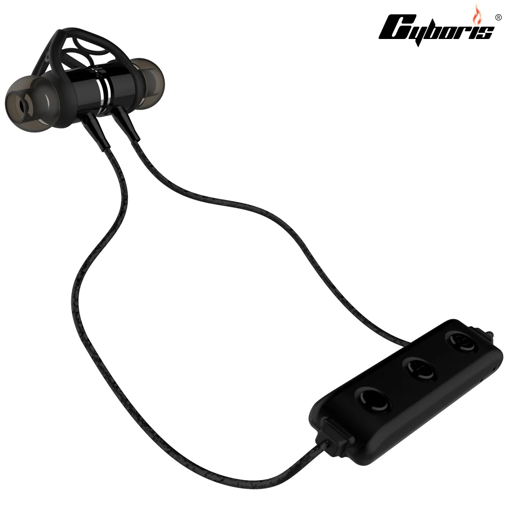 CYBORIS Sports Clip on Collar Wireless Bluetooth Earphone Stereo In ear