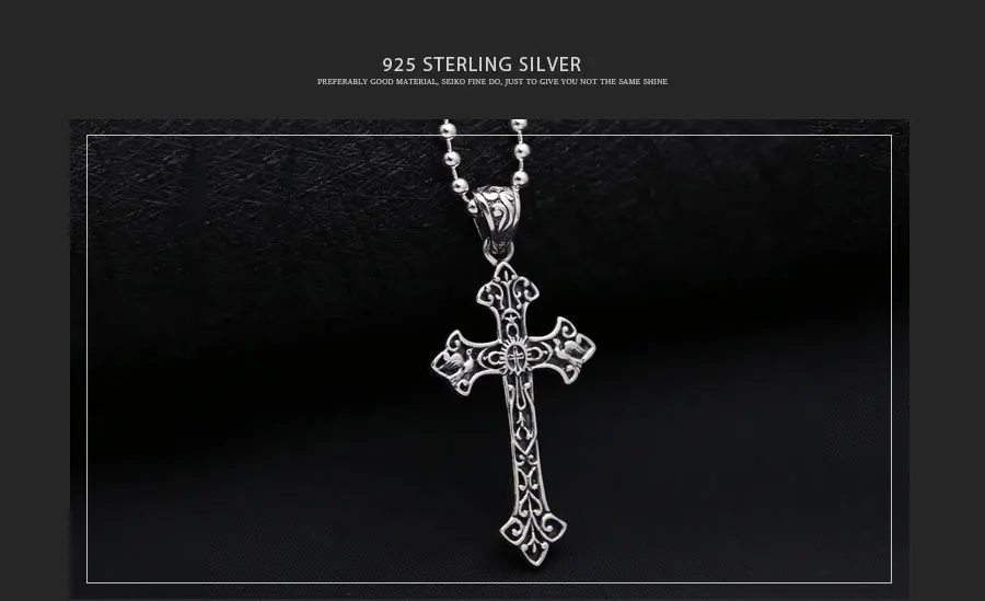 Новое поступление Для мужчин Для женщин крест кулон для изготовления ювелирных изделий 925 серебро Цепочки и ожерелья подвеска Vintag