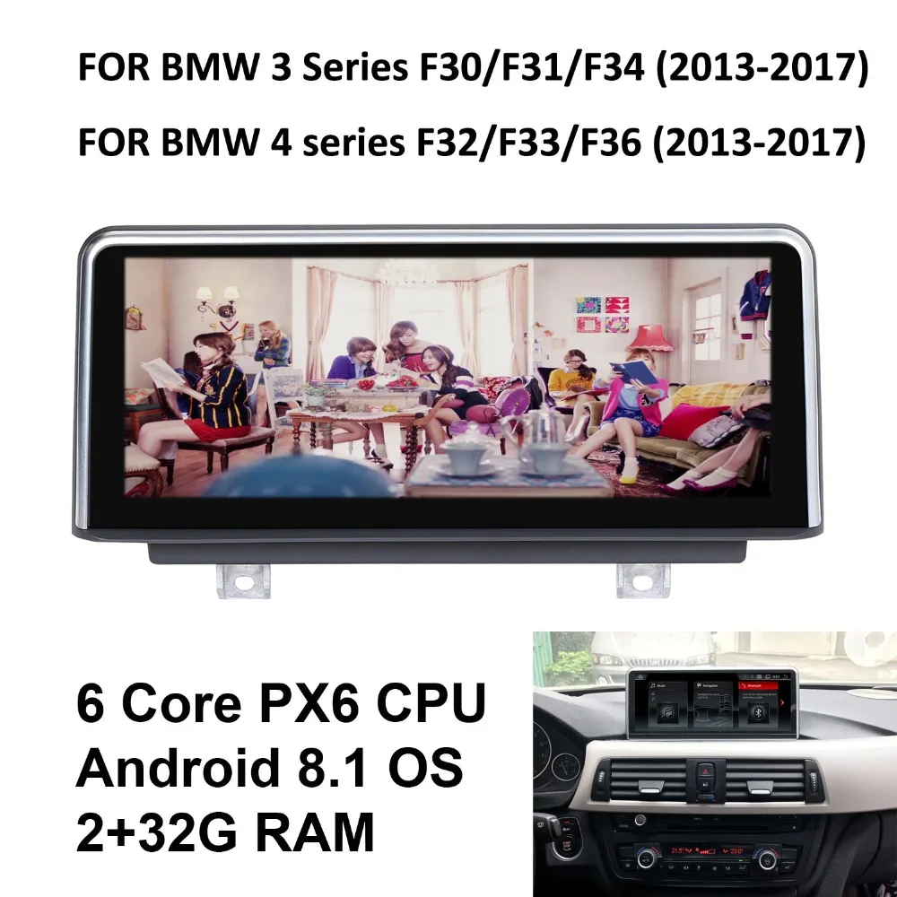 

COIKA 6-Core Android 8.1 System Car GPS Navi Radio For BMW 3 Series F30 F31 F32 F33 F34 F36 BT WIFI Google Phone Link 2+32G RAM