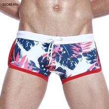 Y234 Seobean Для мужчин мужские плавки Плавки для геев, сексуальное леопардовое с низкой талией мужские плавки, боксёры для плавания пляжные шорты для серфинга больших размеров Плавание трусы