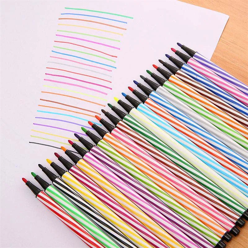 

36 color/Lot Washable Water Color Pen Brush Marker Highlighter Stationery Copic Markers Kids Drawing Painting Art Supplies