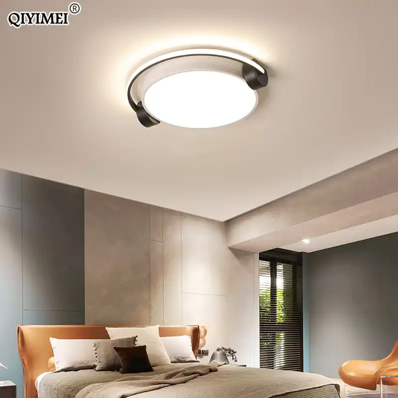 Golden Headphones Shape Modern Led Ceiling Lights For Bedroom