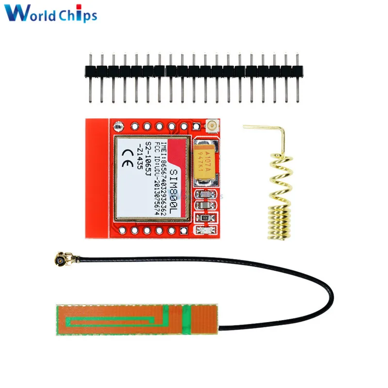 Самый маленький SIM800L GPRS GPS GSM модуль карта Micro SIM Core плата четырехдиапазонный TTL