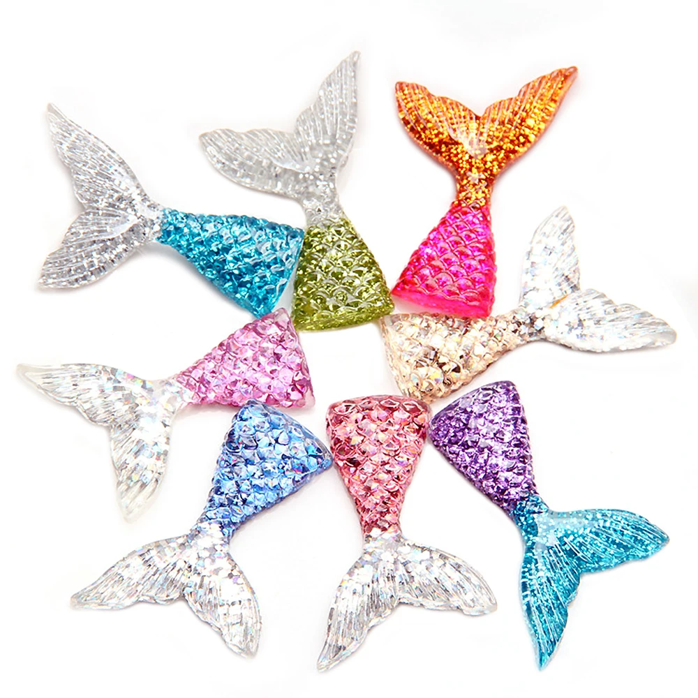 

Mermaid Tail Supplements Charms for Slime DIY Polymer Filler Addition Slime Accessories Toys Lizun Modeling Clay Kit for Kids E