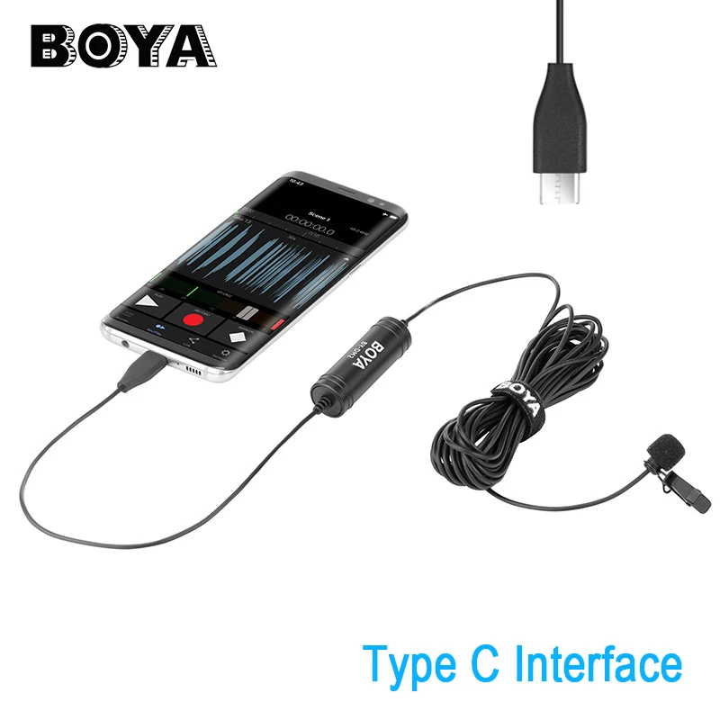 

Boya BY-DM2 Lavalier Condenser Microphone Type-C Port Interview Vlogging Mic for Samsung S8 Xiaomi Max 2 Android Smartphones