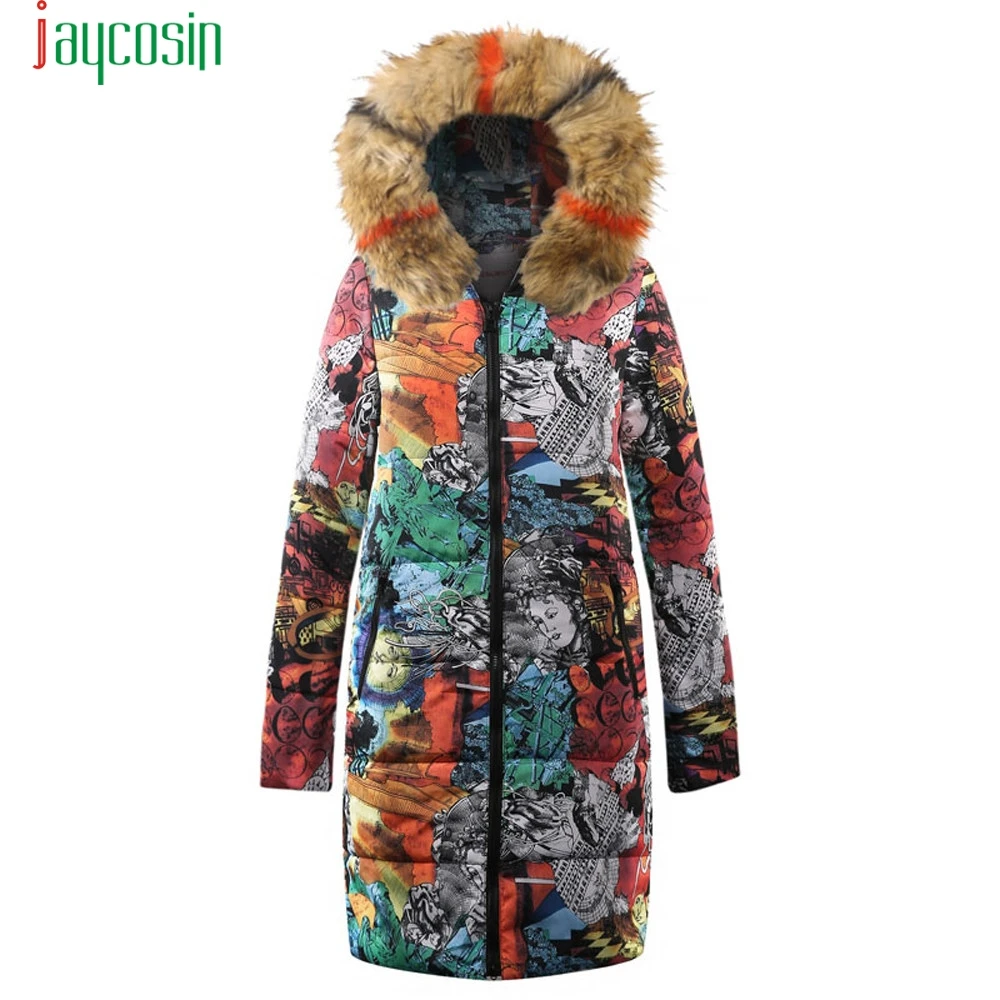 Khaki NEW Big fur winter Warm Women's Coat thickened parka