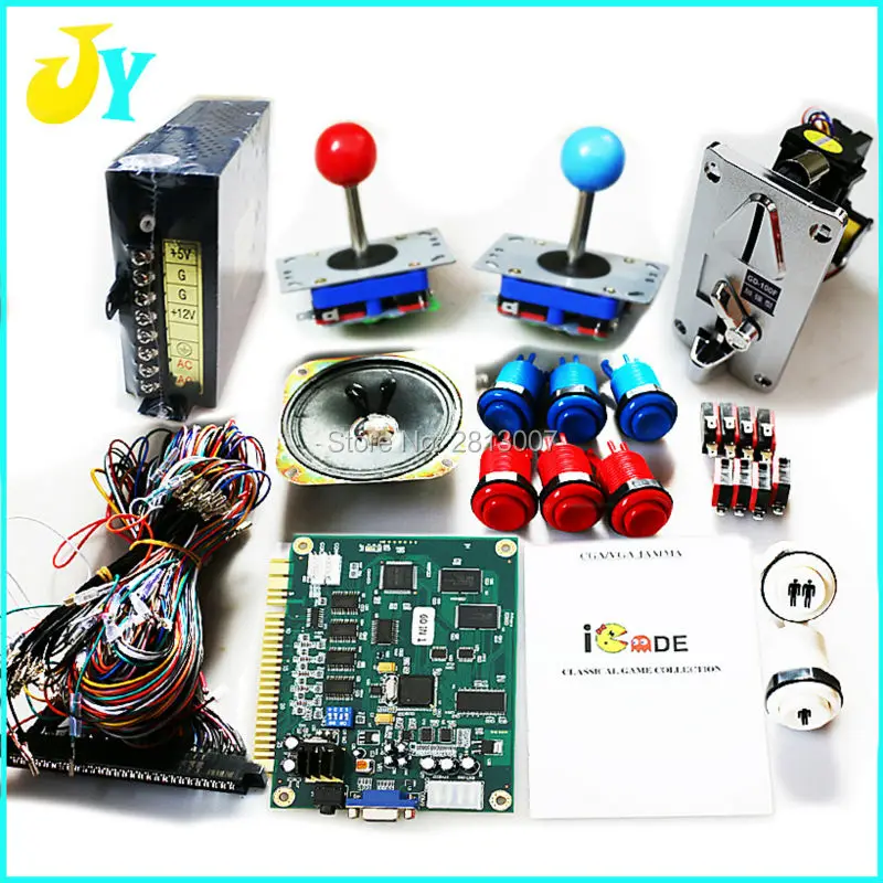 

Jamma Arcade Bundles kit 60 in 1 Game DIY Arcade cabinet parts 60 in 1 PCB board classic joystick coin acceptor