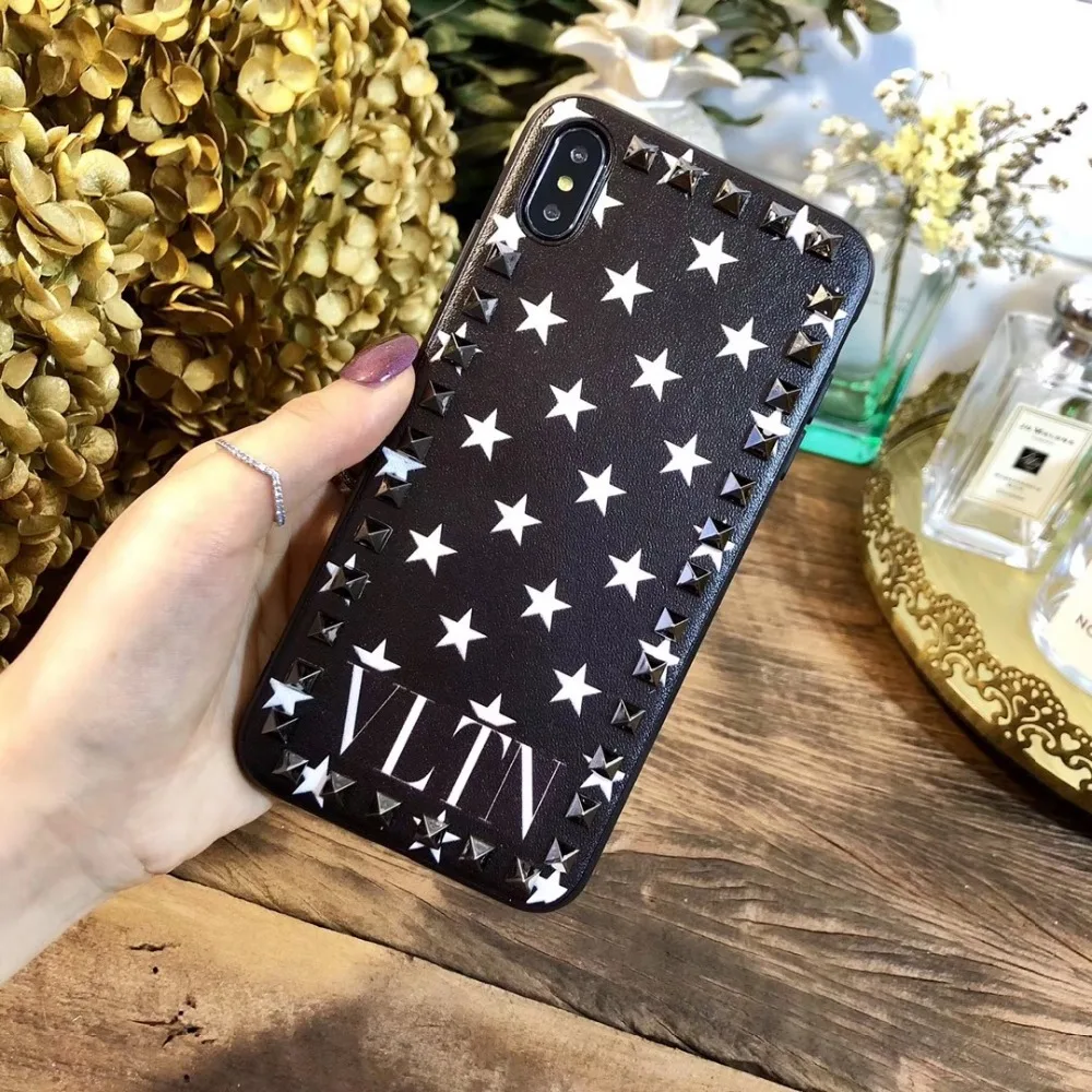 Aoweziic чехол для телефона с заклепками в европейском и американском стиле iphone xs max xr