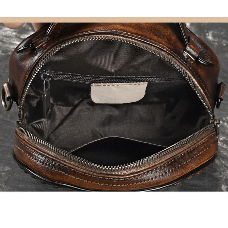 AETOO Vintage bag tree high leather handmade ladies handbags first layer cowhide handmade rub color casual handbags shoulder