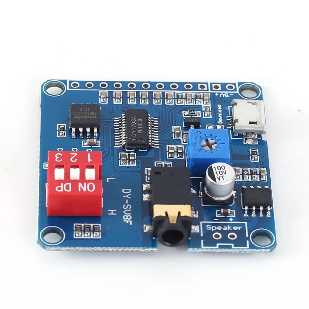 Модуль воспроизведения голоса mp3 плеер UART I/O триггерный усилитель класса D 5 Вт 64