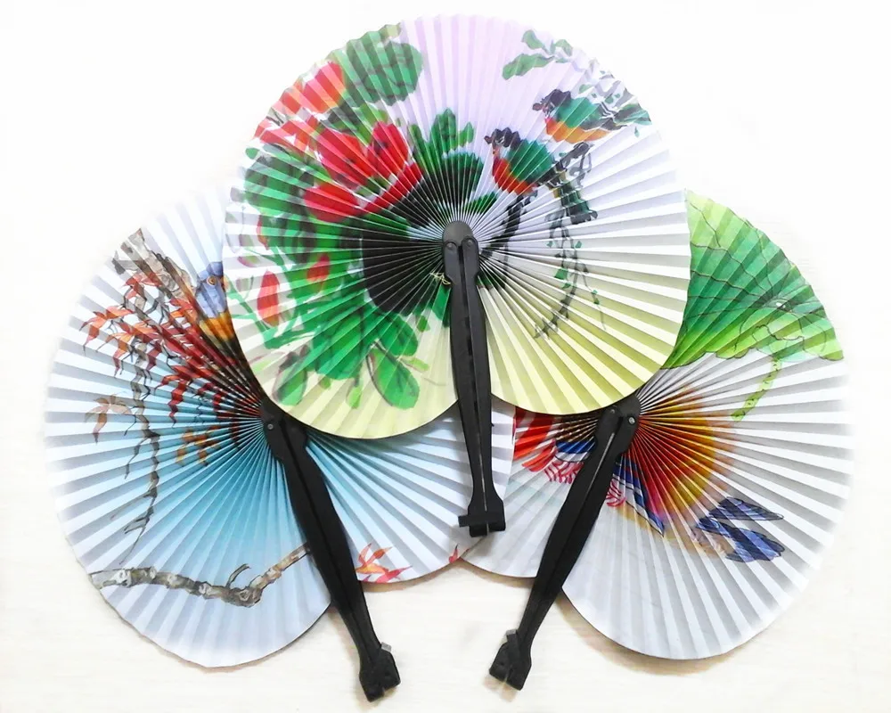

Chinese Folding Hand Paper Fans for Event Party Supplies Wedding Home Decoration Crafts Girl Dancing Fan