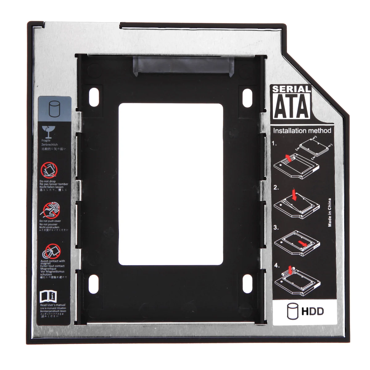 2 5 &quot2nd 12 7 мм SSD HD SATA жесткий диск HDD Caddy Box Adapter Bay для дюймового жесткого диска SATAII SDD