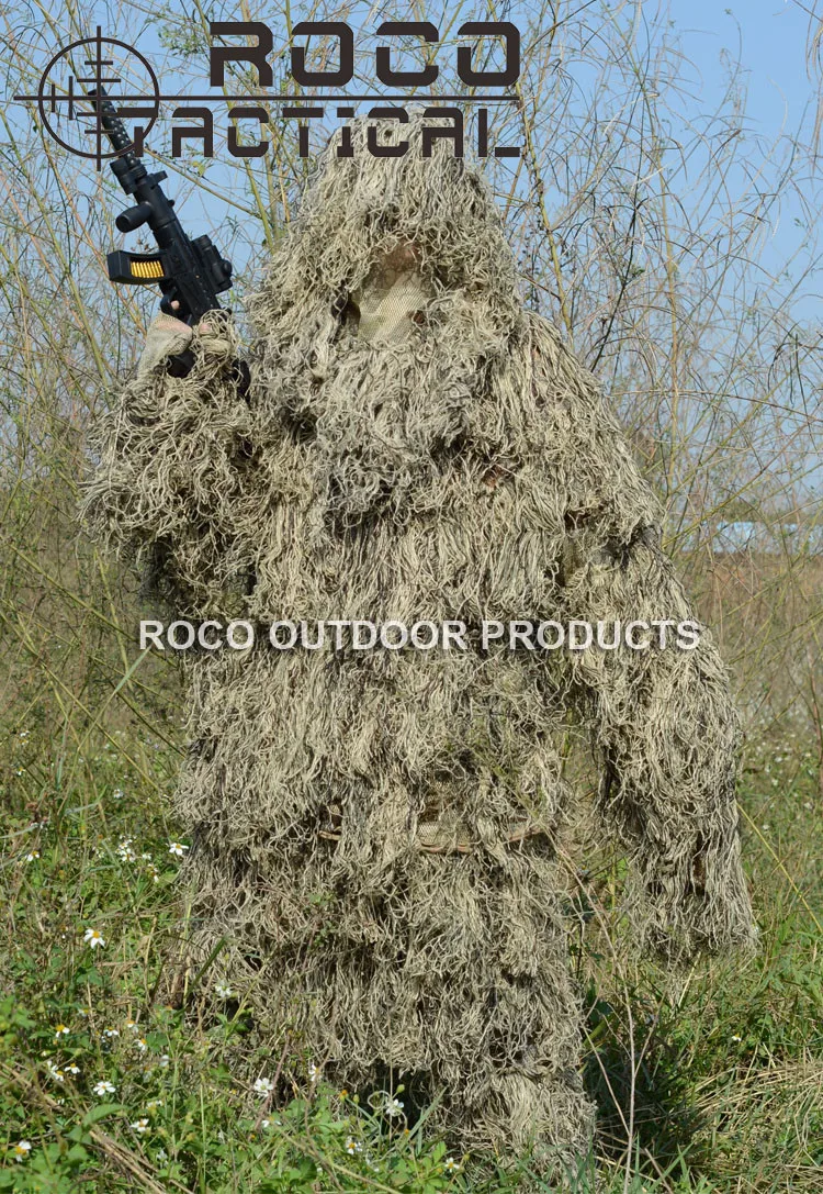 ROCOTACTICAL легкий моющийся снайперский Ghillie костюм Тактический Камуфляжный костюм для военной охоты страйкбол Пейнтбол Лесной