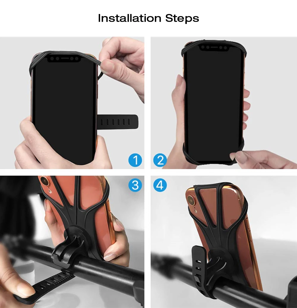 Универсальный вращающийся на 360 градусов велосипедный держатель для телефона Регулируемый держатель для руля велосипеда для мобильных