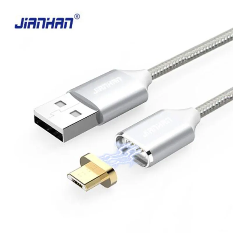 

JianHan LED light Magnectic Micro USB Cable Fast Charging Data Charger cord Cable for Xiaomi Samsung Android Phone