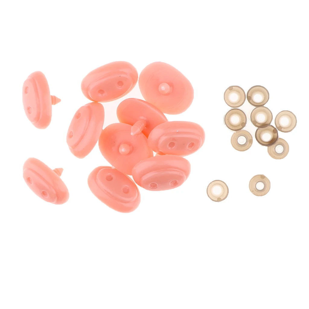 10 Pcs Pink Pig Noses Plastic Safety Parts for Soft Toys & Stuffed Animals Accessories DIY Doll Making piggy Nose