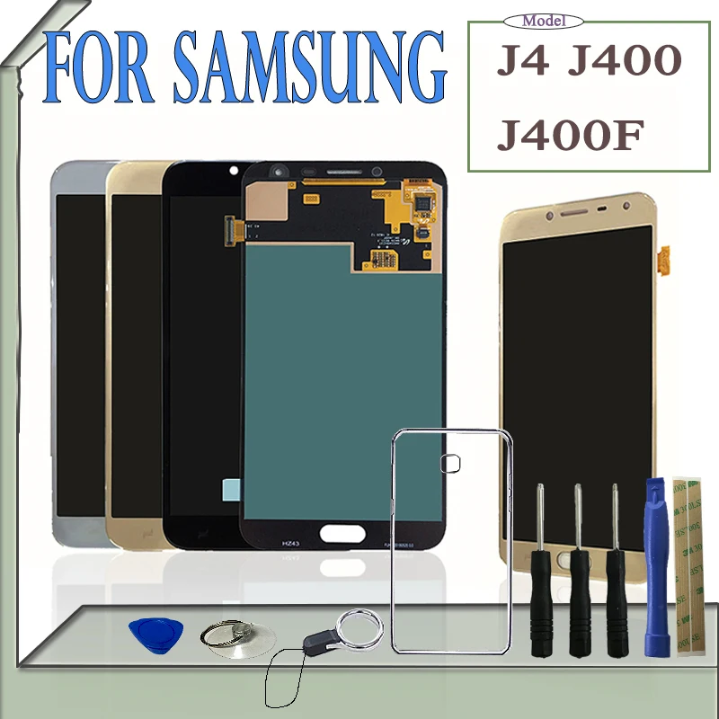 

SZHAIYU 5.5'' Amoled LCD J400 Oled LCD Display Touch Screen Digitizer For Samsung Galaxy J4 J400 J400F SM-J400F / DS With Tools
