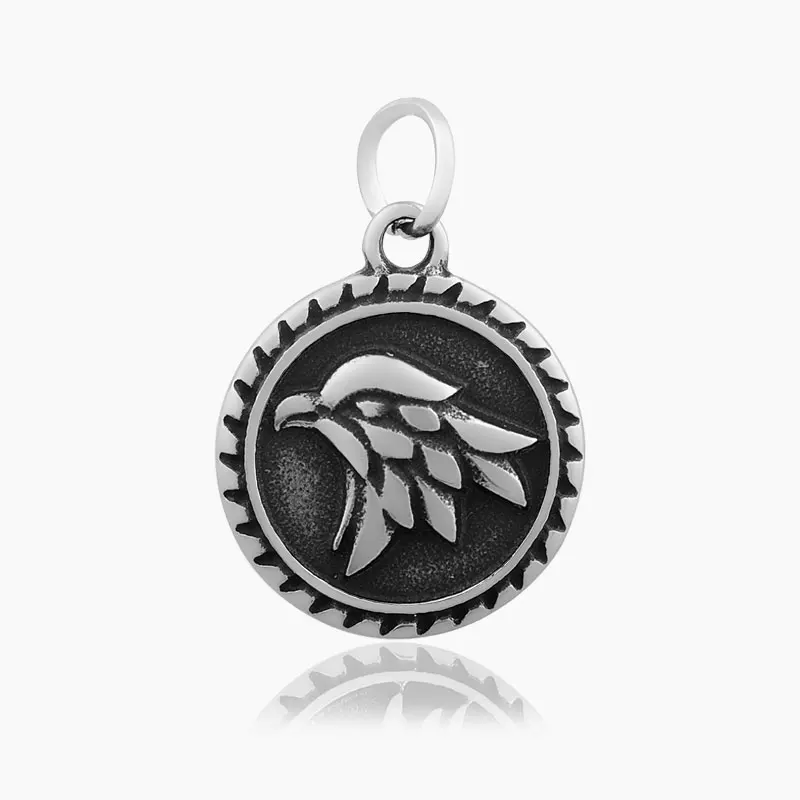 DIY Fashion Jewelry 316l Stainless Steel Vintage Eagle Charm Floating Pendants for Bracelet