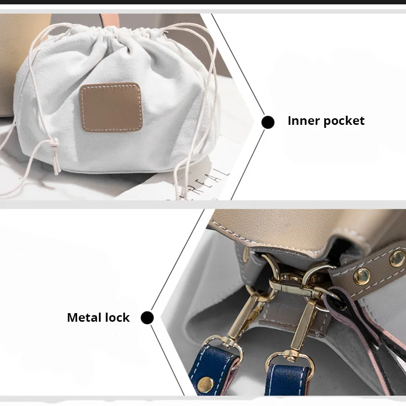  2019 Fashion Women Bag Summer Bucket Bag Women PU Leather Shoulder Bags Brand Designer Ladies Cross - 33010087395