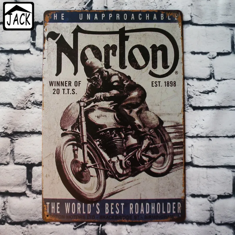 norton the worlds best roadholder 20x30cm vintage tin plate metal tin signs wall decor garage club barn parlor bedroom plaques - Bedroom Wall Plaques norton the worlds best roadholder 20x30cm vintage tin plate metal tin signs wall decor garage club barn parlor bedroom plaques - Bedroom Wall Plaques