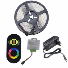 5M 10M Led Strip RGB SMD5050 RGB LED Strip Light 30LEDS/M 15M 20M Diode Tape LED Ribbon With RF Touch Remote Controller