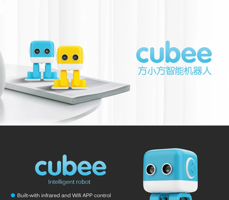 WLToys Cubee F9 Интеллектуальный робот приложение Программирование музыка танцы Индуктивный развивающие RC робот игрушка для детей