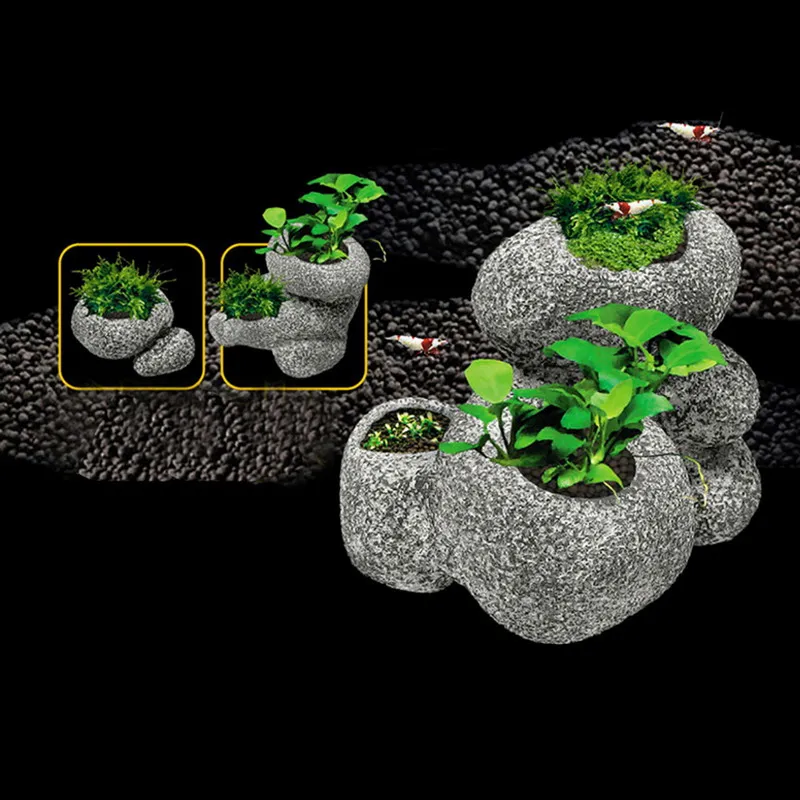 New Aquariums Decorations Exquisite Ornaments Ceramics Water Plants