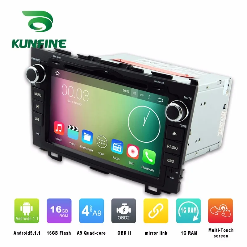 Sale Quad Core 1024*600 Android 5.1 Car DVD GPS Navigation Player Car Stereo for Honda CR-V 2006-2011 Bluetooth Wifi/3G 2