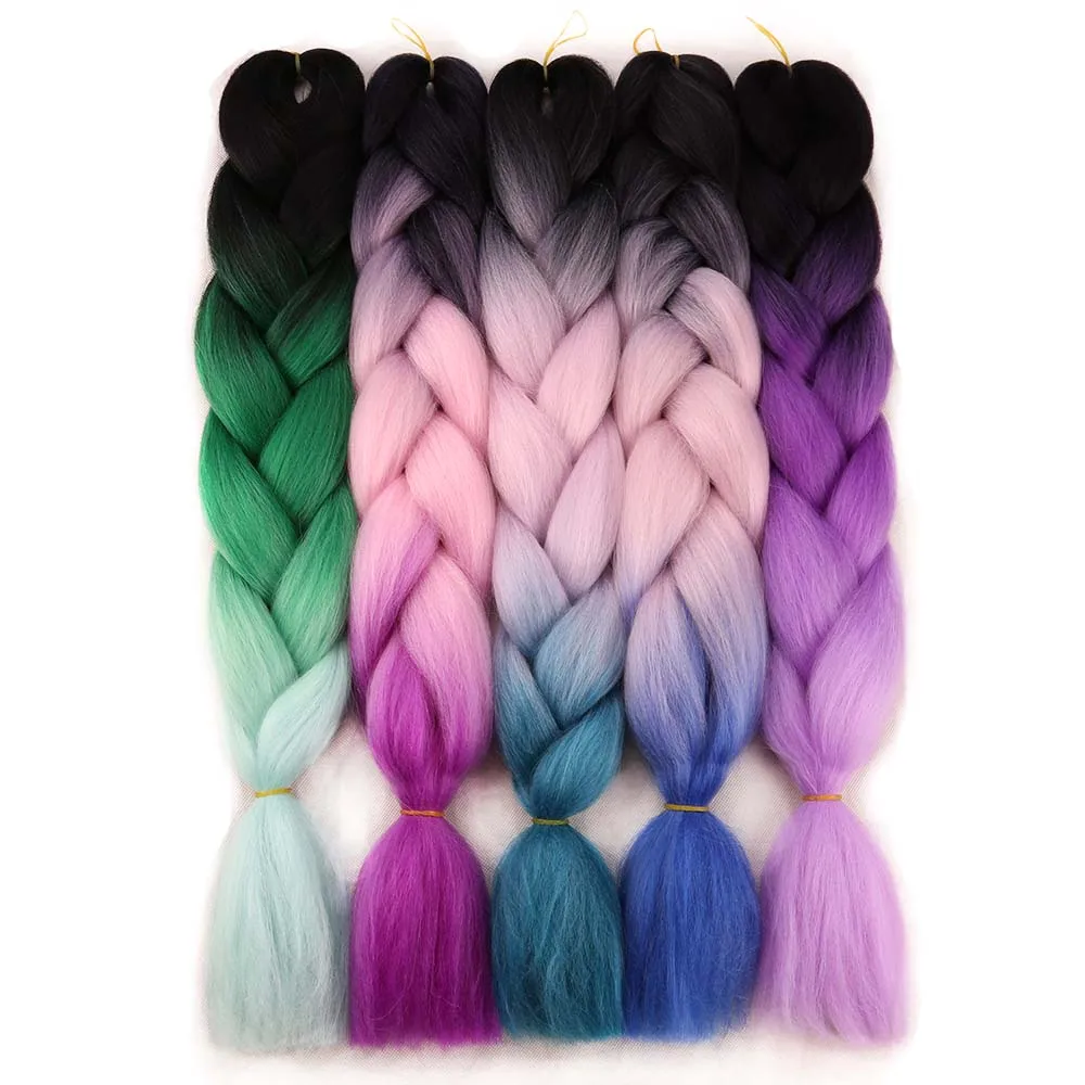 Pаспродажа Амир цельнокроеное платье Xpression вязанная косами Синтетические волосы яки косы афро плетение волос 24 дюймов длинных волос