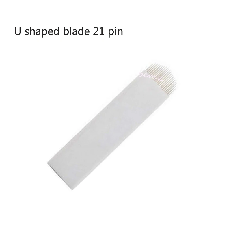 

Tattoo needle 10pieces 21 pin U Sterilized Stainless Steel 3D tattoo Embroidery Eyebrow Permanent Makeup Needles Blade Hot Sale