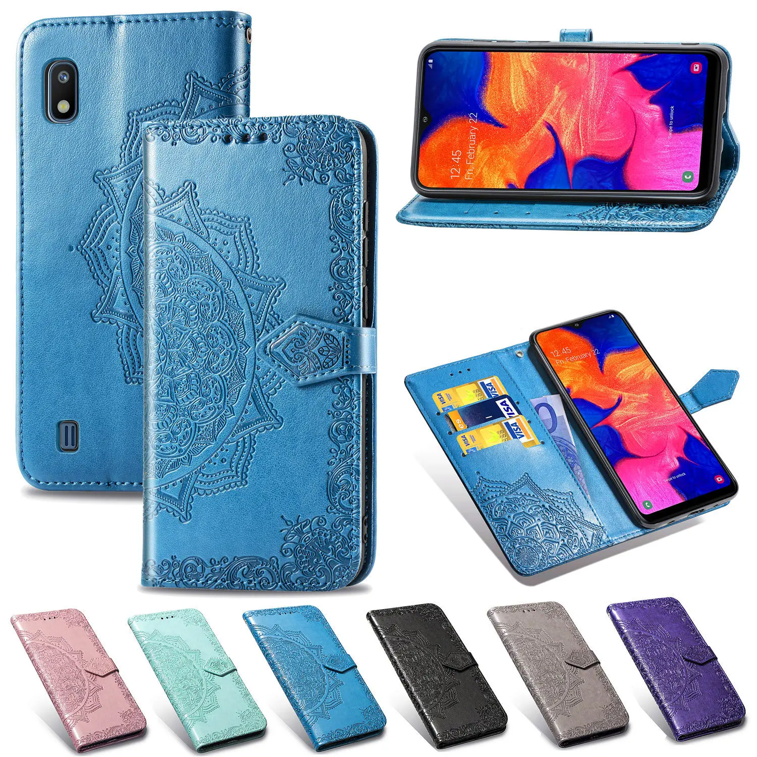 For Samsung Galaxy S6 S7 S8 S9 A520 A6 Plus J3 J5 J7 2017 J2 Prime J330 J530 J730 J4 J6 2018 DUO Flip Leather Wallet Phone Case