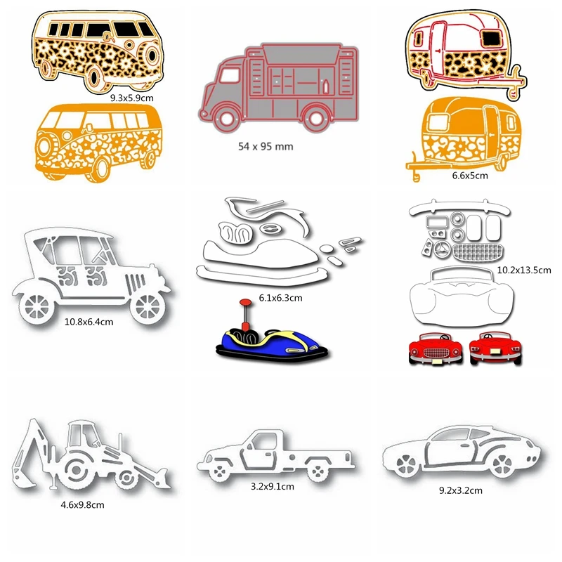 

Different Cars Boy's Gift Metal Cutting Dies Stencil For DIY Scrapbooking Decorative Embossing Handcraft Die Cutting Template
