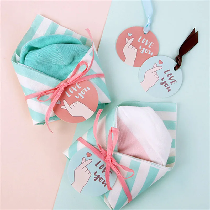 

50pcs/lot Handmade Hang Tag Kraft Paper Boxes for Packaging Love You Gift Tag Label for Wedding Paper Candy Gift Tagging Package