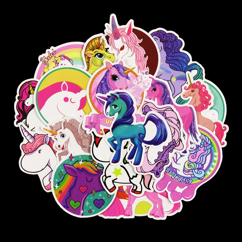 

30Pcs Mixed Cartoon Unicorn Stickers Waterproof Sticker for Skateboard Laptop Phone Styling Home Decor Anime DIY Decals Sticker