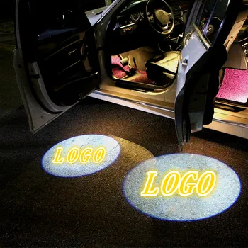 

JURUS Universal 2Pcs LED Car Door Lamp Projector Light Welcome Logo For Ford For BYD For Chery Laser Automobile Ghost Shadow